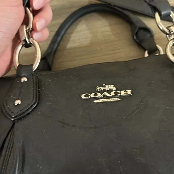 Coach F33806 Black Colette 2-way Satchel Shoulder Handbag - Picture 6 of 14
